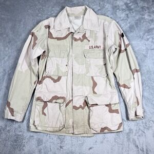 U.S. Army Desert Camo BDU Jacket Mens Small Medium Regular Military Coat